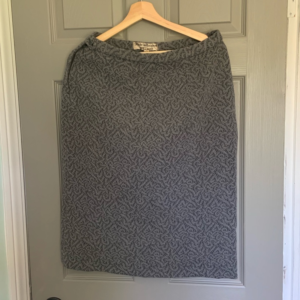 Vintage Wool Pencil Skirt M